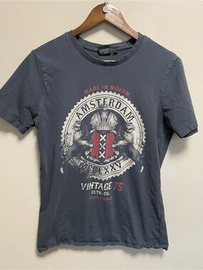 Fox Amsterdam Grey Graphic Tee Men Women Medium
